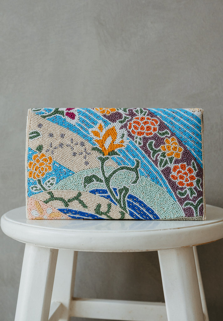 Beautiful Batik Beaded Handbag (Preorder)