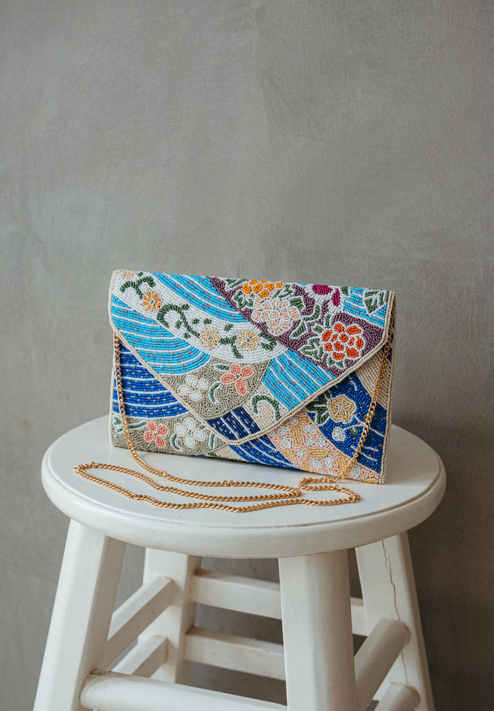 Beautiful Batik Beaded Handbag (Preorder)