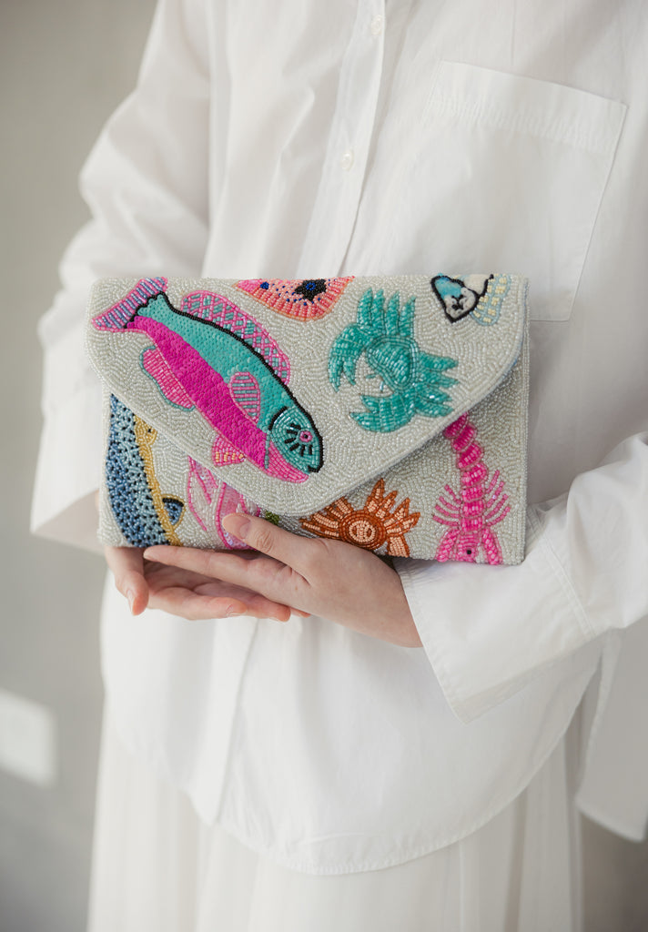 Sea Life Beaded Handbag (Preorder)